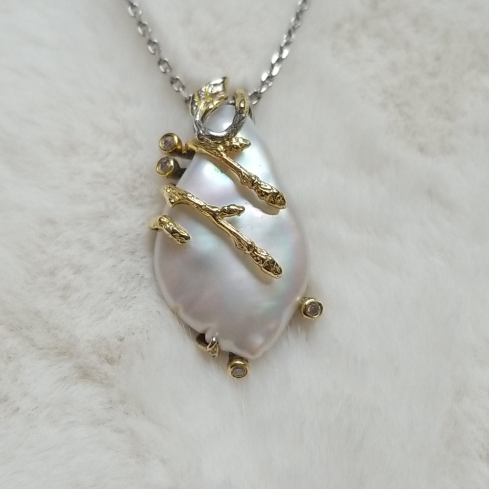 Michael aram silver and dimond necklace